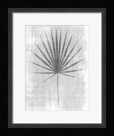 Framed Tone on Tone Palm 1 Print