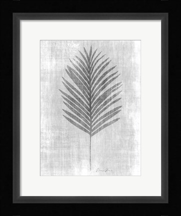 Framed Tone on Tone Palm 2 Print