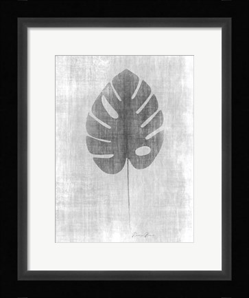 Framed Tone on Tone Palm 4 Print