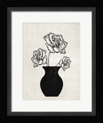Framed Dramatic Floral Print