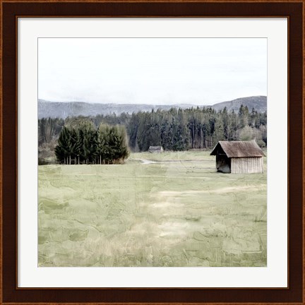 Framed Field Barn Print