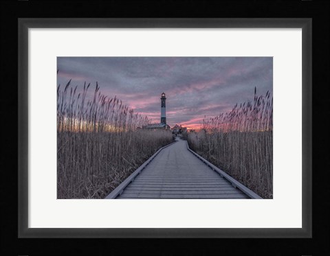 Framed Fire Island Lighthouse Sunrise Print