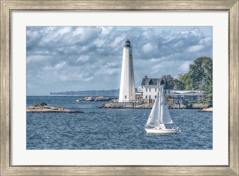 Framed New London Harbor Lighthouse Print