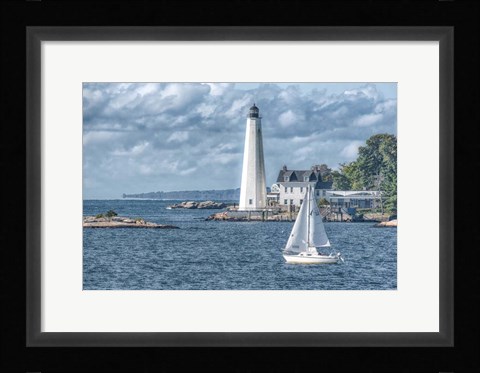 Framed New London Harbor Lighthouse Print