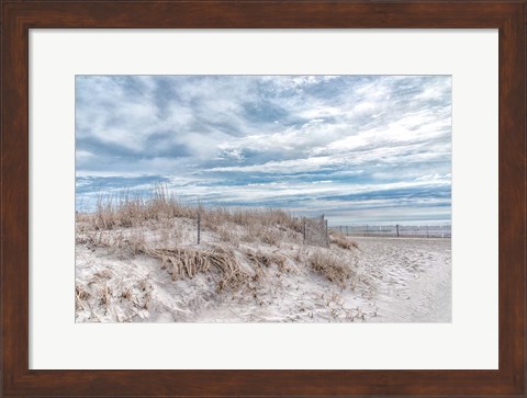 Framed Lighthouse Beach Print