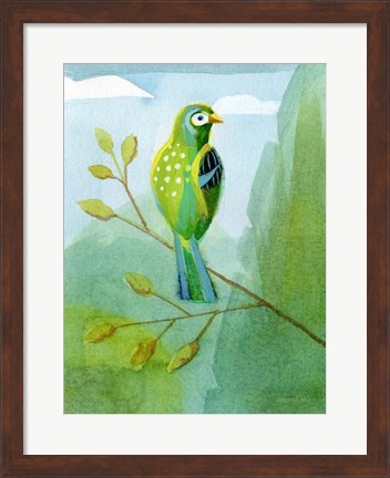 Framed Colorful Birds III Print