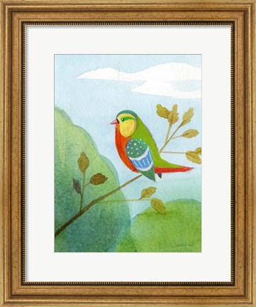Framed Colorful Birds II Print