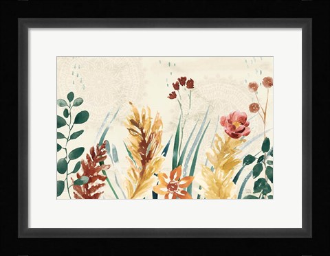 Framed Autumnal Garden I Print