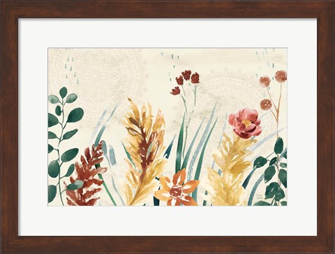Framed Autumnal Garden I Print