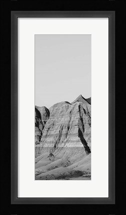 Framed Badlands BW Panel II Print