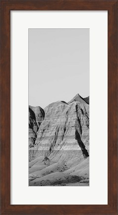 Framed Badlands BW Panel II Print