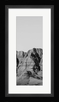 Framed Badlands BW Panel I Print