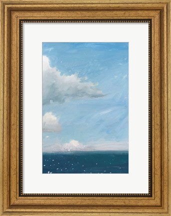 Framed Open Sea Blue Crop Print
