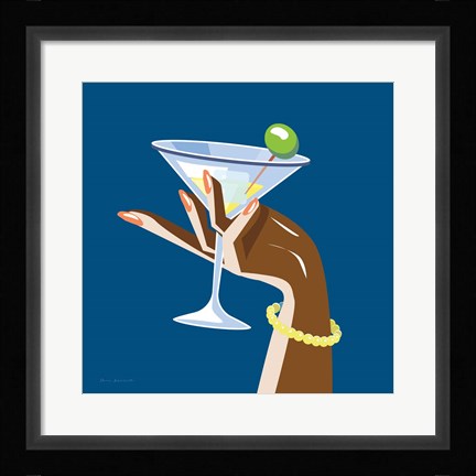 Framed Cocktail Time I Sq Print