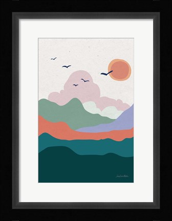 Framed Hills and Valleys II v2 Print