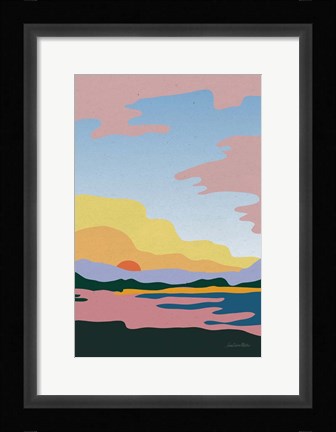 Framed Hills and Valleys III v2 Print