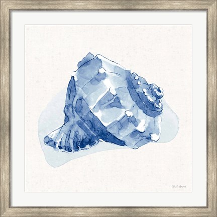Framed Seaside X Blue Print