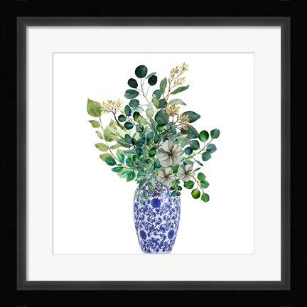 Framed Paisley Leaves Print