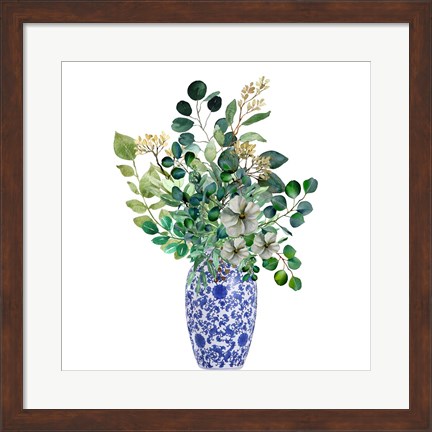 Framed Paisley Leaves Print