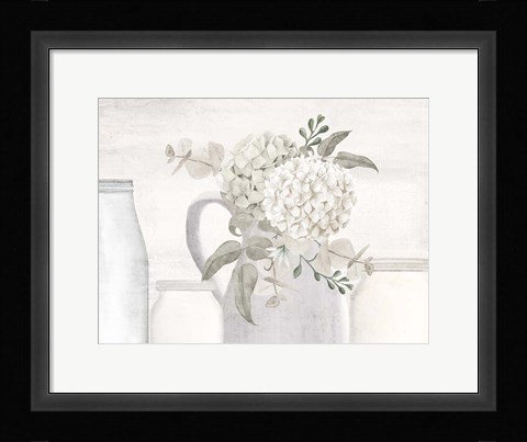 Framed Hydrangea Row Print