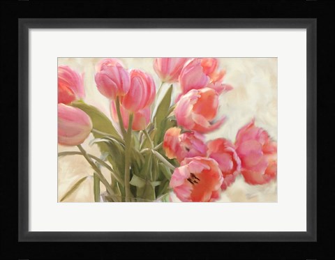 Framed Vase of Tulips Print