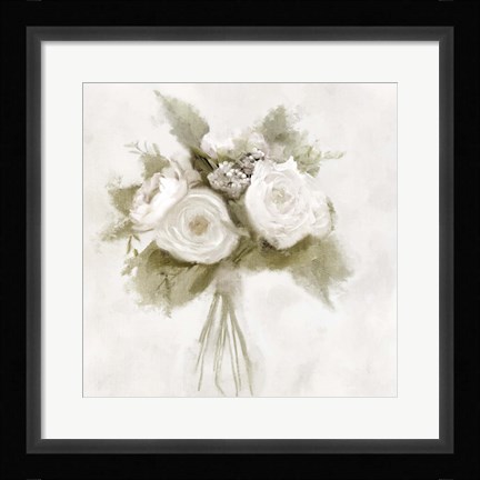 Framed White Peonies Print