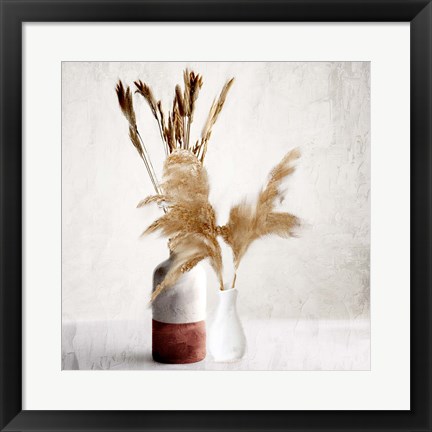 Framed Dried Autumn Vases Print