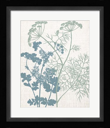 Framed Linen Herbs 1 Print