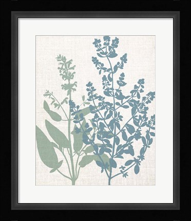 Framed Linen Herbs 2 Print