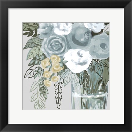 Framed Soft Neutral Florals 2 Print