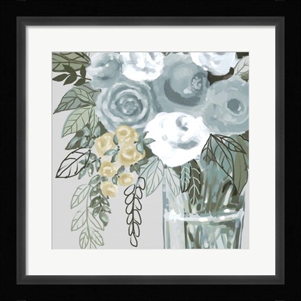 Framed Soft Neutral Florals 2 Print