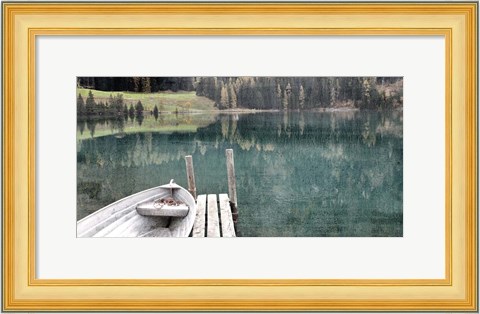 Framed Boat Dock Print