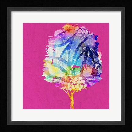 Framed Painted Tree 2 Print