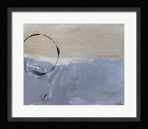 Framed Black Circles Print