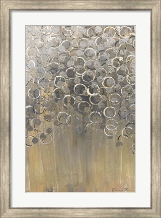 Framed Raining on Yellow 1 Print