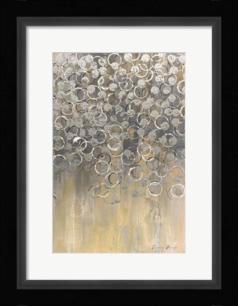 Framed Raining on Yellow 2 Print