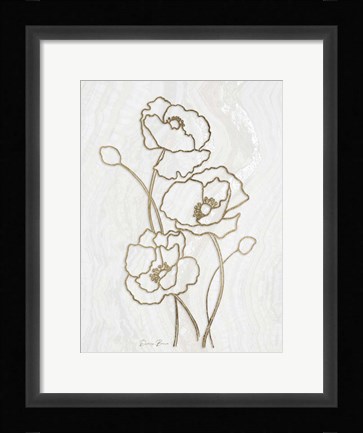 Framed Golden Peony 3 Print