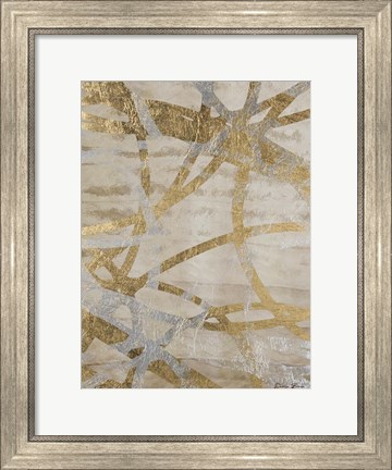 Framed Golden and Silver Rings Print