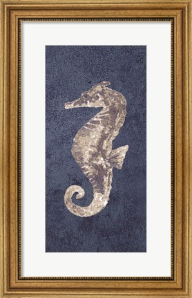 Framed Sea Horse Coastal 1 Print