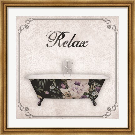 Framed Relax Bath Print