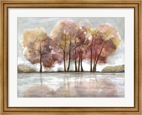 Framed Lakeside Forest Print