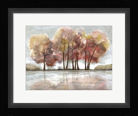 Framed Lakeside Forest Print