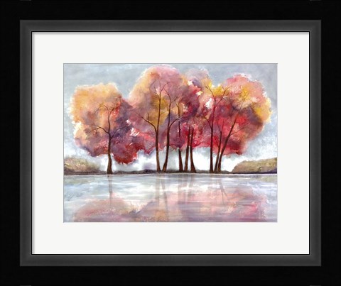 Framed Lake Foliage Print