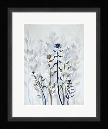 Framed Blue Lit Growth 1 Print