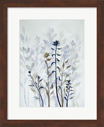 Framed Blue Lit Growth 1 Print