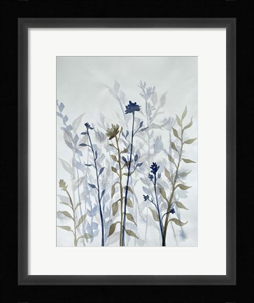 Framed Blue Lit Growth 2 Print
