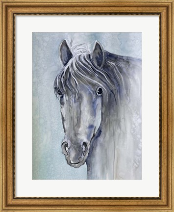 Framed Gentle Stallion 1 Print