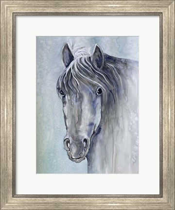 Framed Gentle Stallion 1 Print