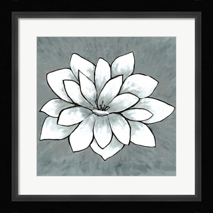 Framed White Lotus Print