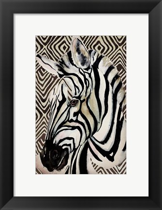 Framed Designer Zebra Print